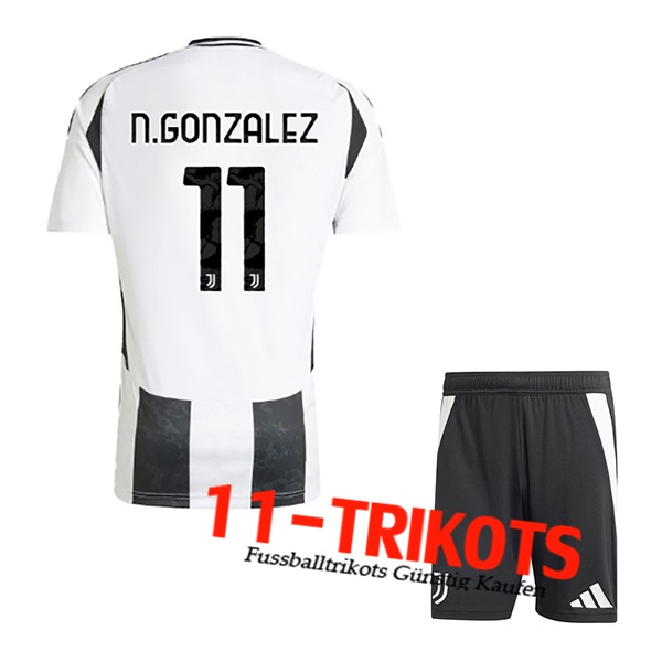 Juventus (N.GONZÁLEZ #11) Kinder 2024/2025 Heimtrikot