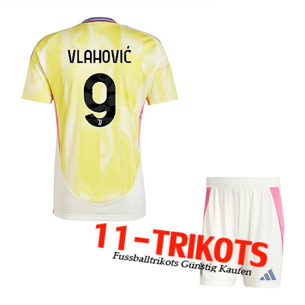 Juventus (VLAHOVIC #9) Kinder 2024/2025 Auswärtstrikot