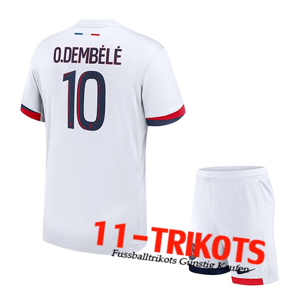 PSG (O.DEMBÉLÉ #10) Kinder 2024/2025 Auswärtstrikot