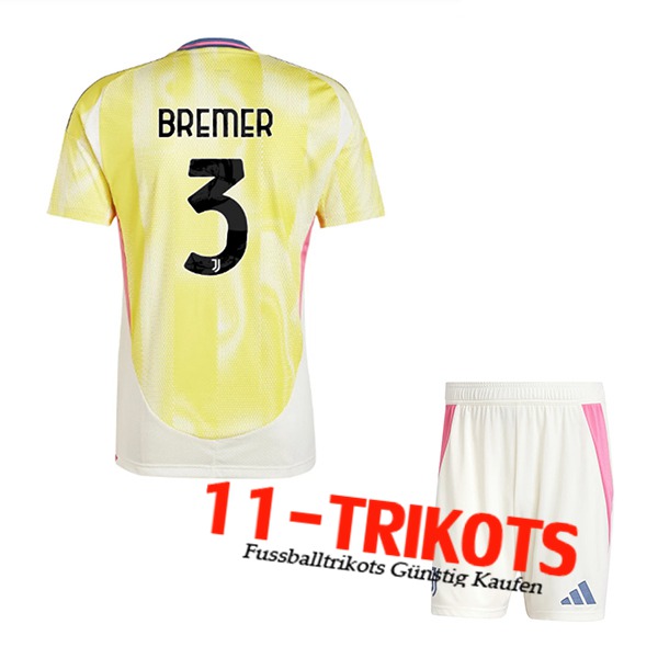 Juventus (BREMER #3) Kinder 2024/2025 Auswärtstrikot