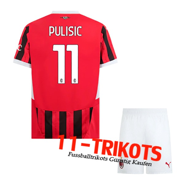 AC Milan (PULISIC #11) Kinder 2024/2025 Heimtrikot