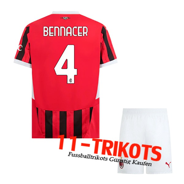 AC Milan (BENNACER #4) Kinder 2024/2025 Heimtrikot