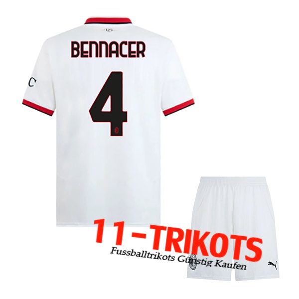 AC Milan (BENNACER #4) Kinder 2024/2025 Auswärtstrikot