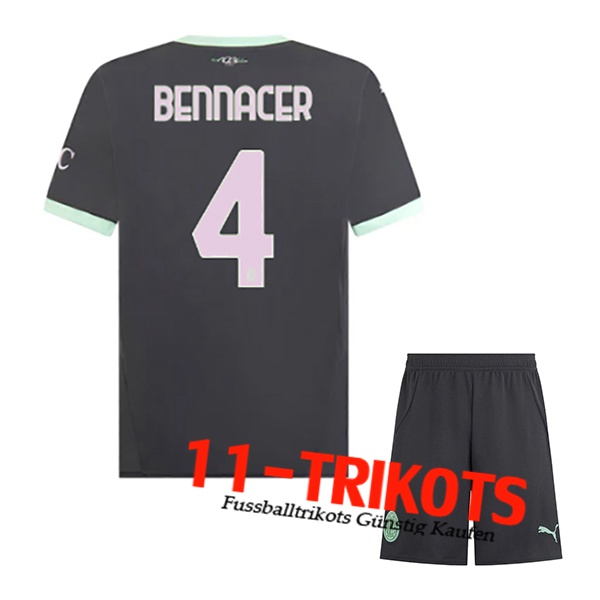 AC Milan (BENNACER #4) Kinder 2024/2025 Third Trikot