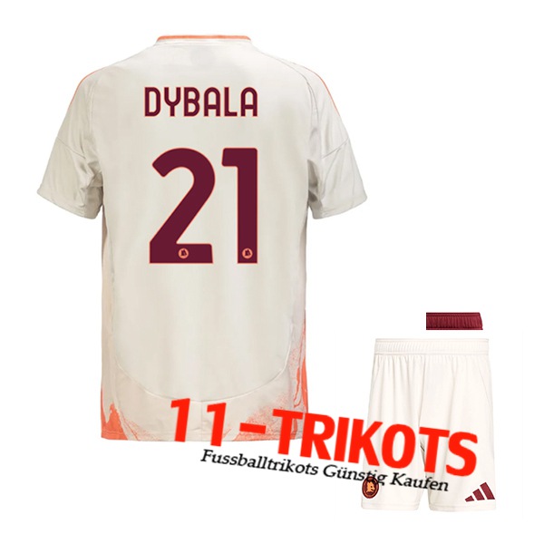 AS Rom (DYBALA #21) Kinder 2024/2025 Auswärtstrikot