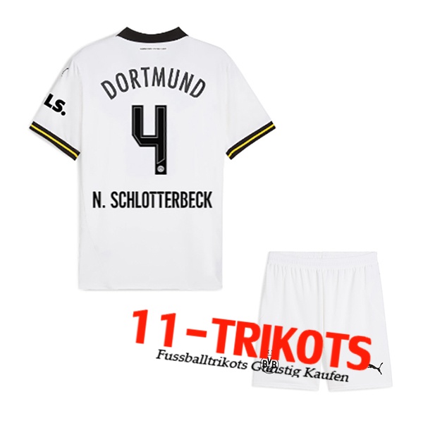 Dortmund BVB (N.SCHLOTTERBECK #4) Kinder 2024/2025 Third Trikot