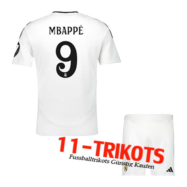 Real Madrid (Mbappé #9) Kinder 2024/2025 Heimtrikot