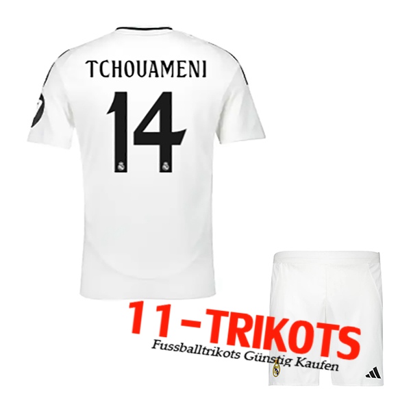 Real Madrid (TCHOUAMÉNI #14) Kinder 2024/2025 Heimtrikot