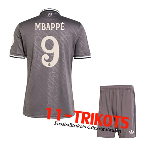 Real Madrid (Mbappé #9) Kinder 2024/2025 Third Trikot