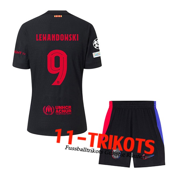 Barcelona (LEWANDOWSKI #9) Kinder 2024/2025 Auswärtstrikot