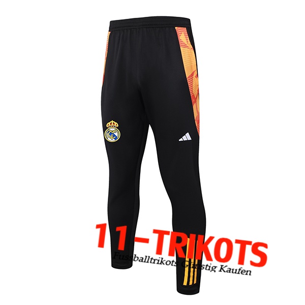 Real Madrid Trainingshose Schwarz/Orange 2024/2025