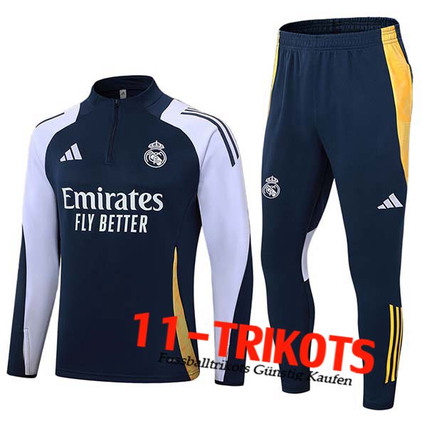 Real Madrid Trainingsanzug Blau/Weiß/Gelb 2024/2025