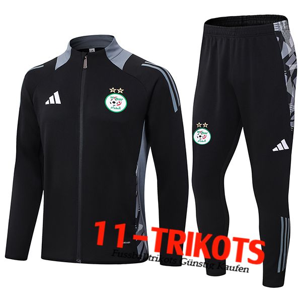 Algeria Trainingsanzug Trainingsjacke Schwarz/Grau 2024/2025