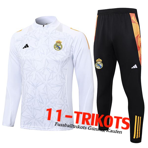 Real Madrid Trainingsanzug Weiß/Grau 2024/2025