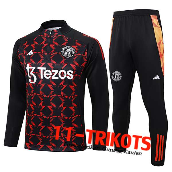 Manchester United Trainingsanzug Schwarz/Rot 2024/2025