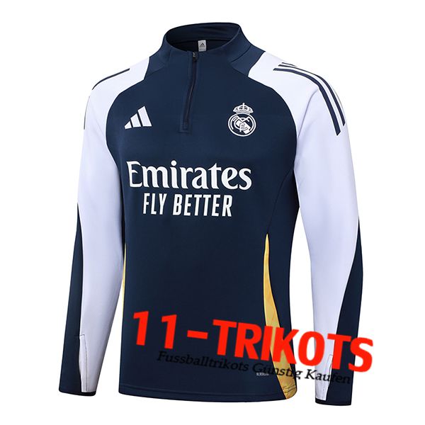 Real Madrid Training Sweatshirt Blau/Weiß/Gelb 2024/2025