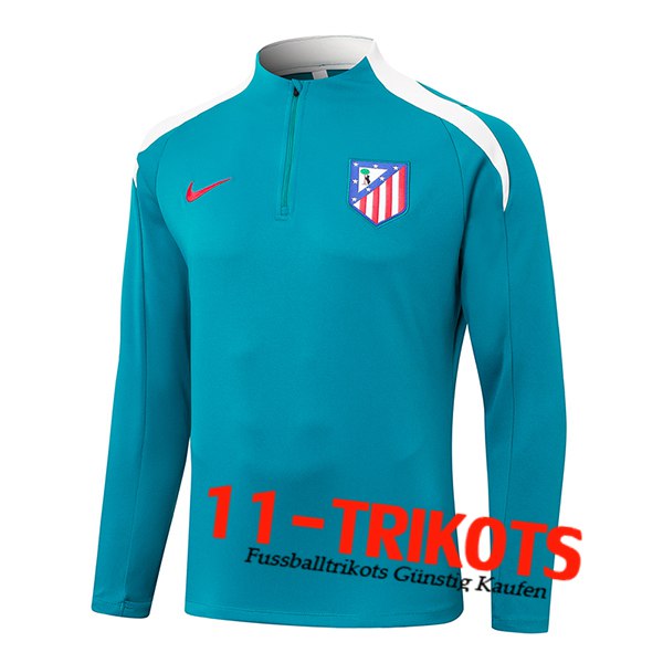 Atletico Madrid Training Sweatshirt Blau/Weiß 2024/2025