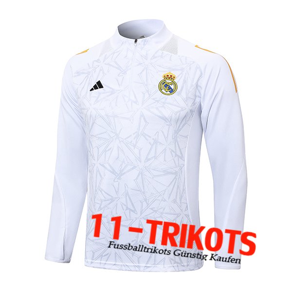 Real Madrid Training Sweatshirt Weiß/Grau 2024/2025