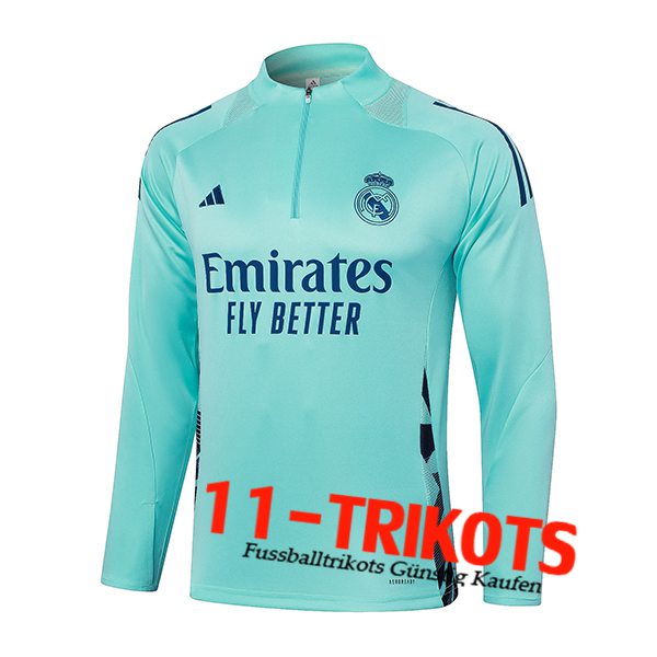 Real Madrid Training Sweatshirt Grün/Blau 2024/2025