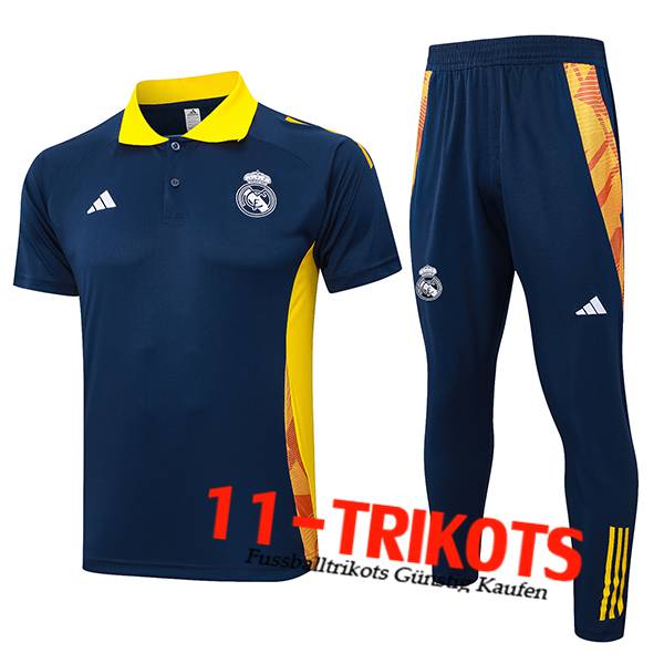 Real Madrid Poloshirt Blau/Gelb 2024/2025