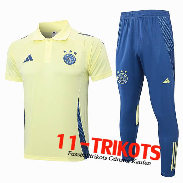 Ajax Poloshirt Gelb/Blau 2024/2025