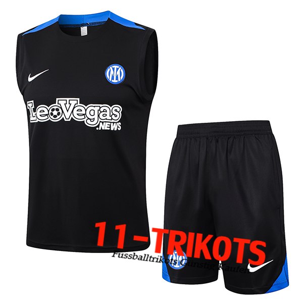 Inter Milan Trainings-Tanktop Schwarz/Blau 2024/2025 -02