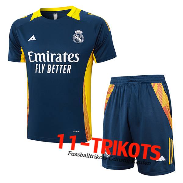 Real Madrid Trainingstrikot Blau/Gelb 2024/2025