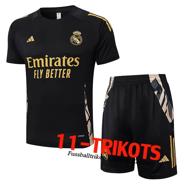 Real Madrid Trainingstrikot Schwarz/Gelb 2024/2025 -02