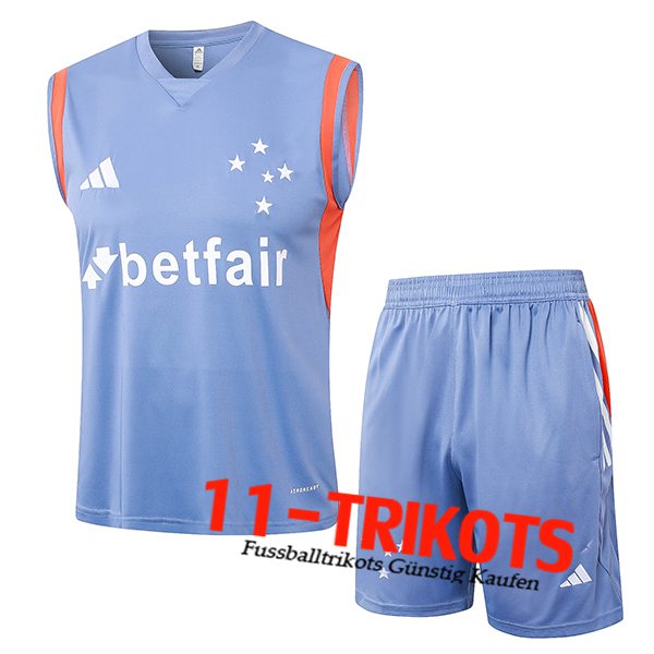 Cruzeiro Trainings-Tanktop Grau/Orange 2024/2025