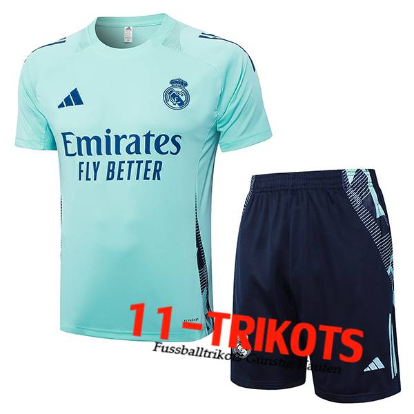 Real Madrid Trainingstrikot Grün/Blau 2024/2025