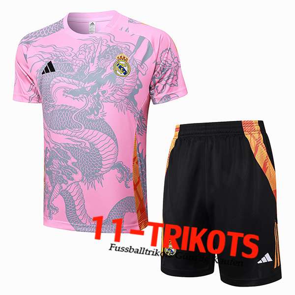 Real Madrid Trainingstrikot Rosa/Grau 2024/2025