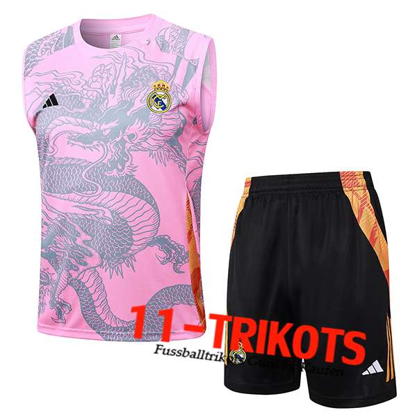 Real Madrid Trainings-Tanktop Rosa/Grau 2024/2025