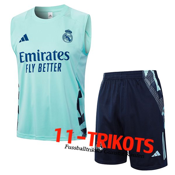 Real Madrid Trainings-Tanktop Grün/Blau 2024/2025