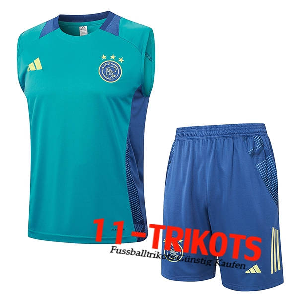 Ajax Trainings-Tanktop Grün/Blau 2024/2025