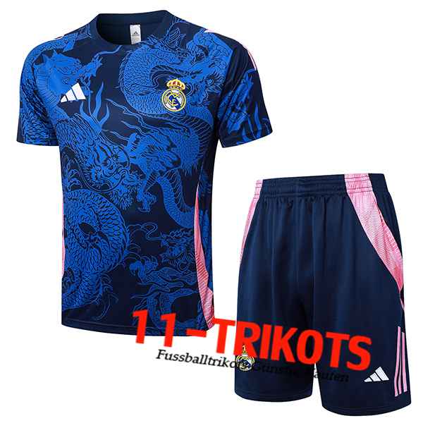 Real Madrid Trainingstrikot Blau/Rosa 2024/2025