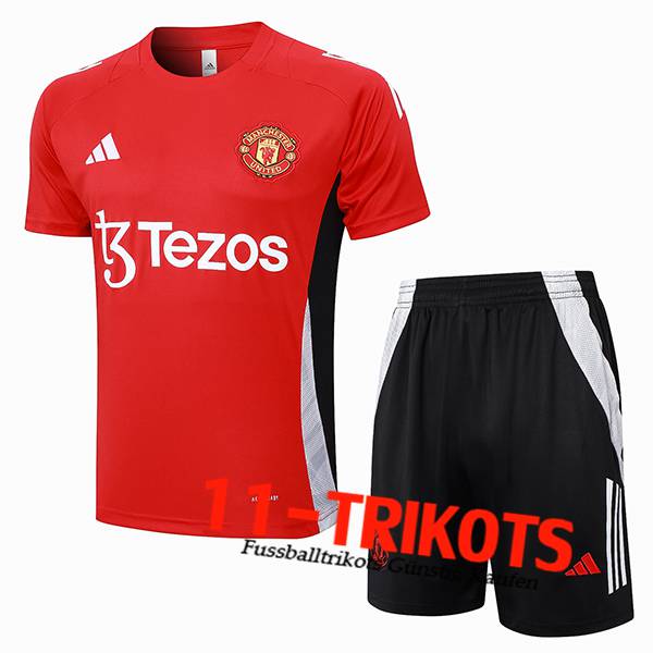 Manchester United Trainingstrikot Rot/Weiß/Weiß 2024/2025