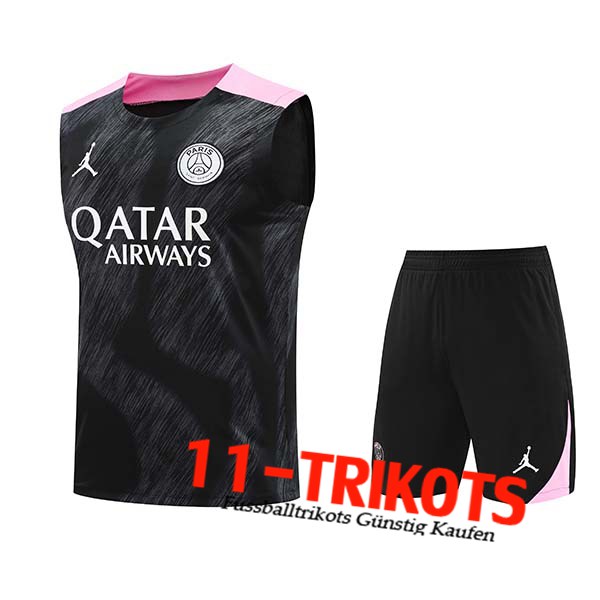 PSG Trainings-Tanktop Schwarz/Rosa 2024/2025