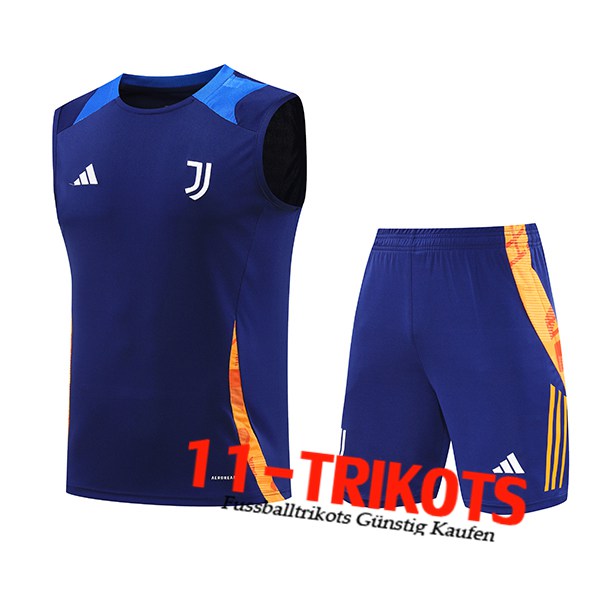 Juventus Trainings-Tanktop Blau/Orange 2024/2025