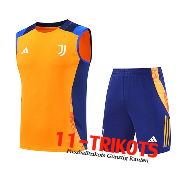 Juventus Trainings-Tanktop Orange/Blau 2024/2025