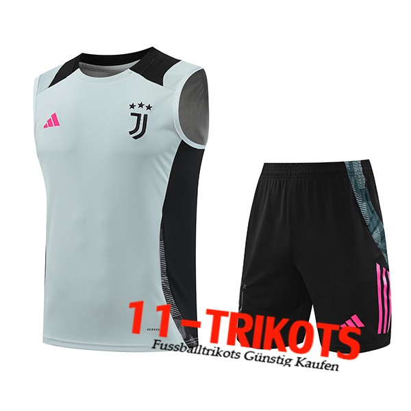 Juventus Trainings-Tanktop Grau/Schwarz 2024/2025