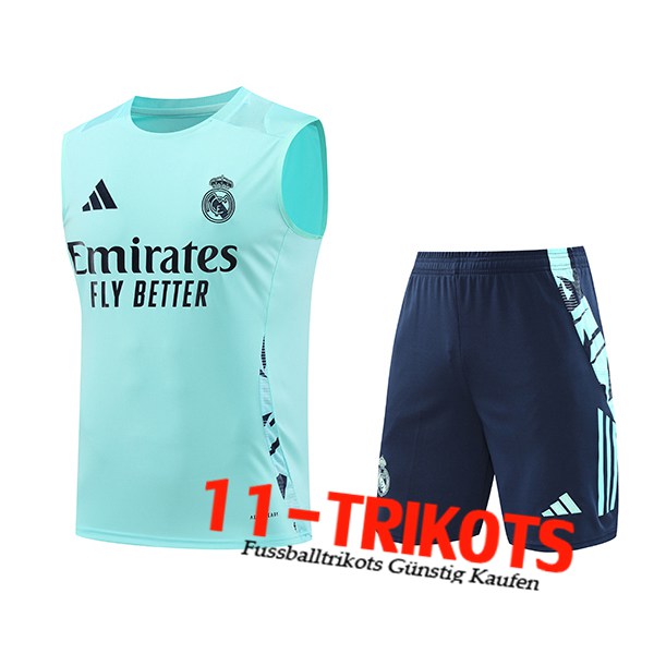 Real Madrid Trainings-Tanktop Grün/Blau 2024/2025