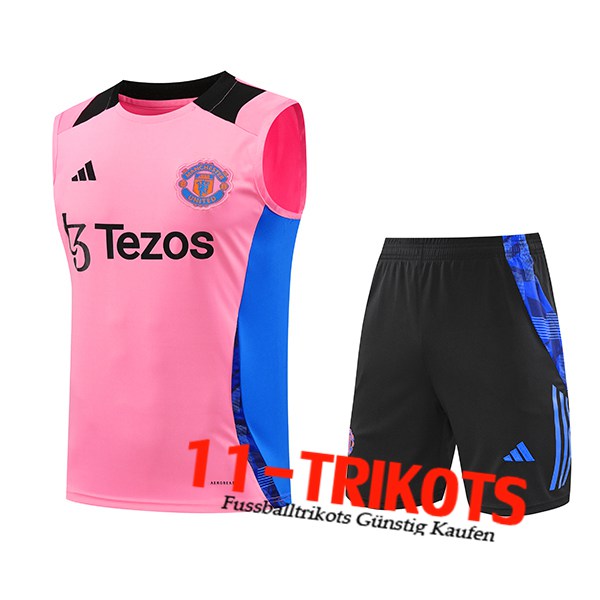 Manchester United Trainings-Tanktop Rosa/Blau/Schwarz 2024/2025