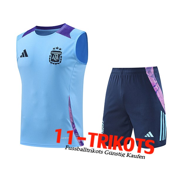 Argentinien Trainings-Tanktop Blau/lila 2024/2025