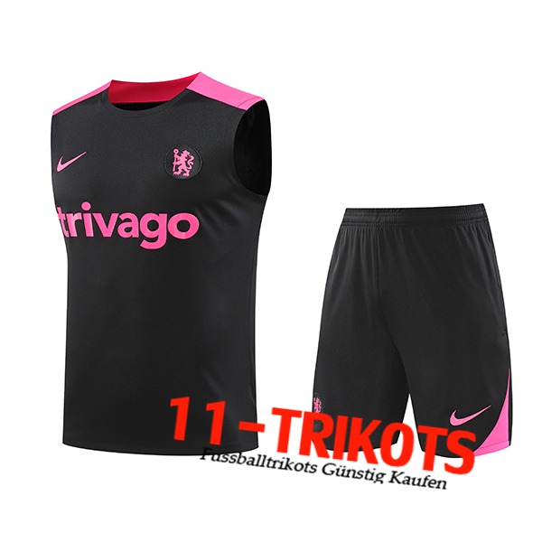 FC Chelsea Trainings-Tanktop Schwarz/lila 2024/2025