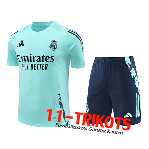 Real Madrid Trainingstrikot Grün/Blau 2024/2025