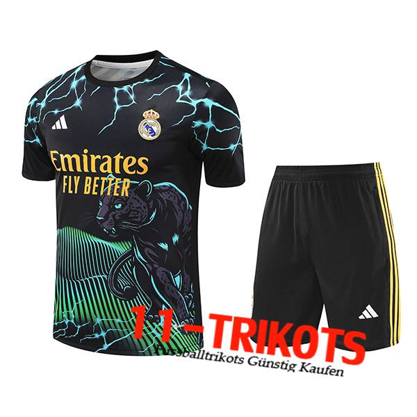 Real Madrid Trainingstrikot Schwarz/Grün/Gelb 2024/2025