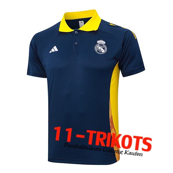 Real Madrid Poloshirt Blau/Gelb 2024/2025