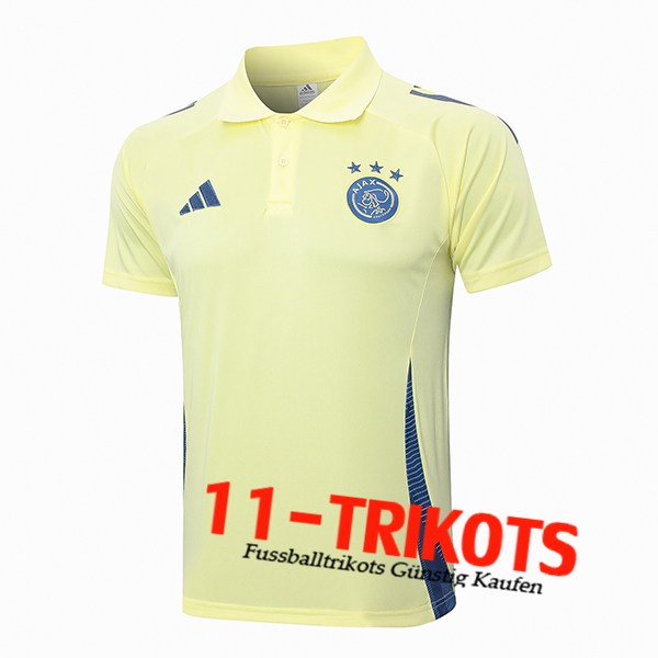 Ajax Poloshirt Gelb/Blau 2024/2025