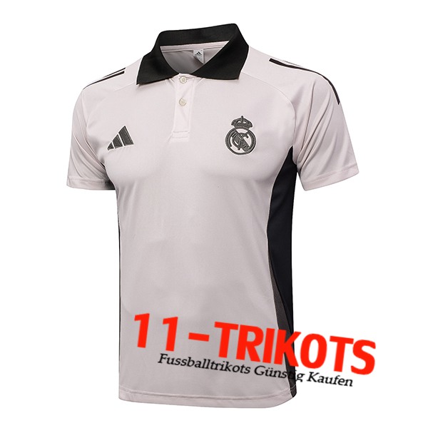 Real Madrid Poloshirt Rosa/Grau 2024/2025