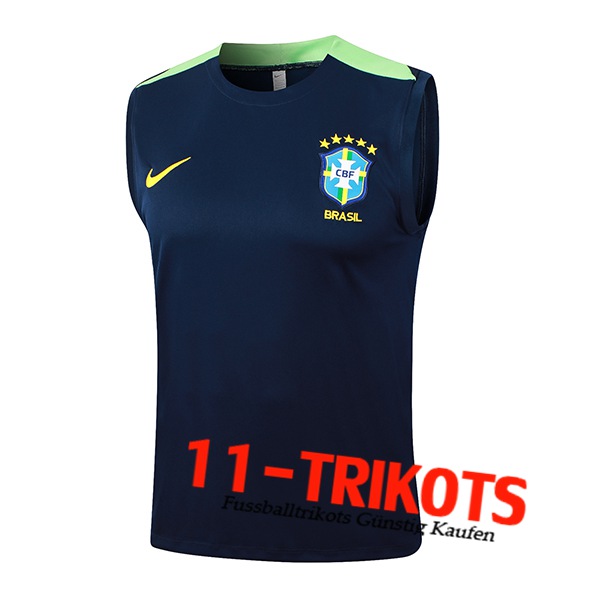 Brasilien Trainings-Tanktop Blau/Grün 2024/2025 -03